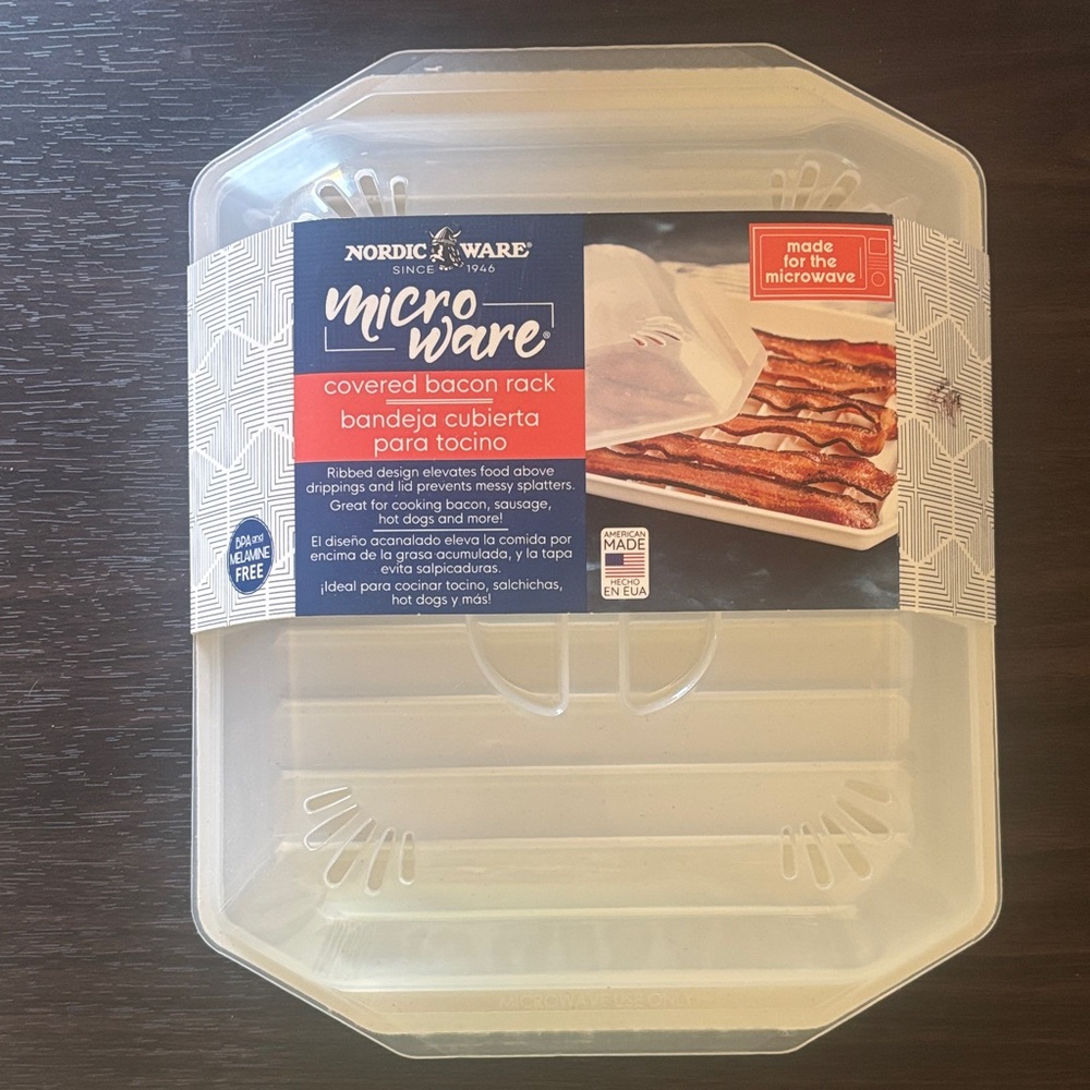Nordic Ware Clear Microwave Covered Bacon Rack gift